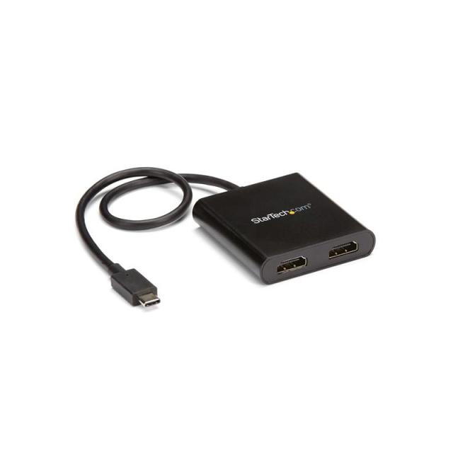 StarTech.com - Adaptador USB a HDMI Doble - Hub MST USB Tipo C - Divisor Multiplicador HDMI Doble 4K 30Hz - HDR - con Cable Inco