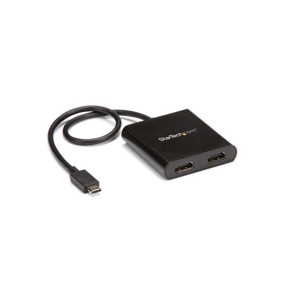 StarTech.com - Adaptador USB a HDMI Doble - Hub MST USB Tipo C - Divisor Multiplicador HDMI Doble 4K 30Hz - HDR - con Cable Inco