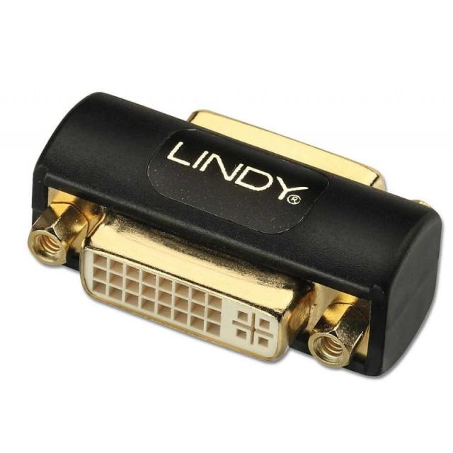 Lindy - 41233 cambiador de género para cable DVI Negro