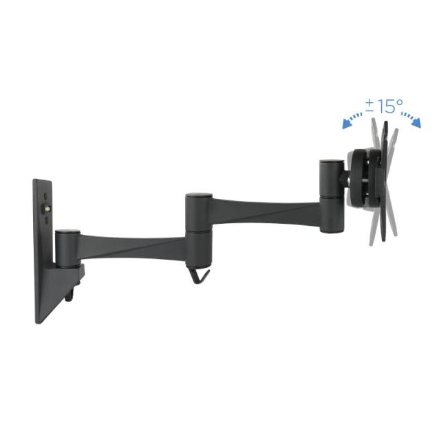 TooQ - SOPORTE GIRATORIO E INCLINABLE PARA MONITOR / TV LCD, PLASMA Y LED (3 PIVOTES) DE 10-23, NEGRO