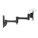 TooQ - SOPORTE GIRATORIO E INCLINABLE PARA MONITOR / TV LCD, PLASMA Y LED (3 PIVOTES) DE 10-23, NEGRO