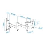 TooQ - SOPORTE GIRATORIO E INCLINABLE PARA MONITOR / TV LCD, PLASMA Y LED (3 PIVOTES) DE 10-23, NEGRO