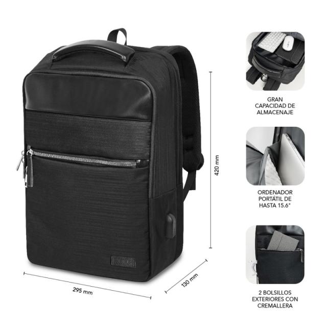SUBBLIM - Mochila de negocios Business V2 AP Backpack 16" Negro