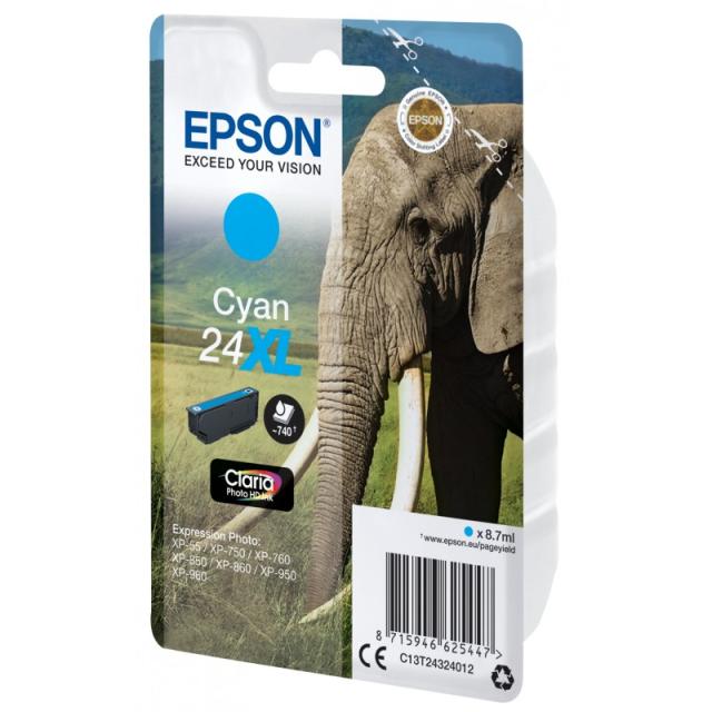 Epson - Elephant Cartucho 24XL cian