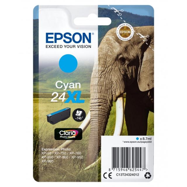 Epson - Elephant Cartucho 24XL cian