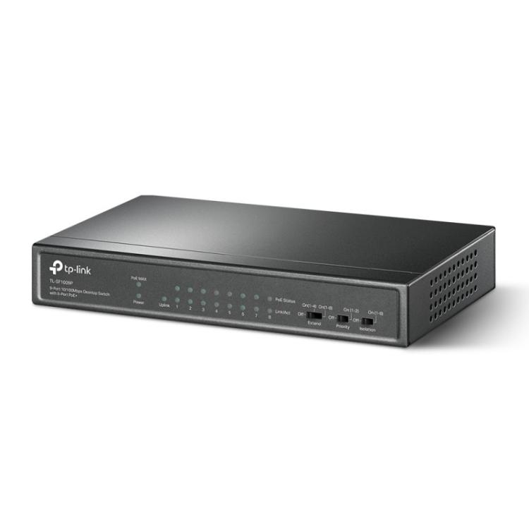 TP-Link - TL-SF1009P switch No administrado Fast Ethernet (10/100) Energía sobre Ethernet (PoE) Negro
