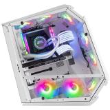 Mars Gaming - MC51W, Caja PC Gaming ATX, Doble Cristal Templado, 5x Ventilador RGB 12cm, Blanco