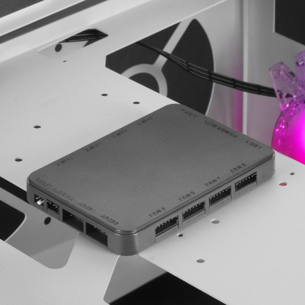 Mars Gaming - MC51W, Caja PC Gaming ATX, Doble Cristal Templado, 5x Ventilador RGB 12cm, Blanco