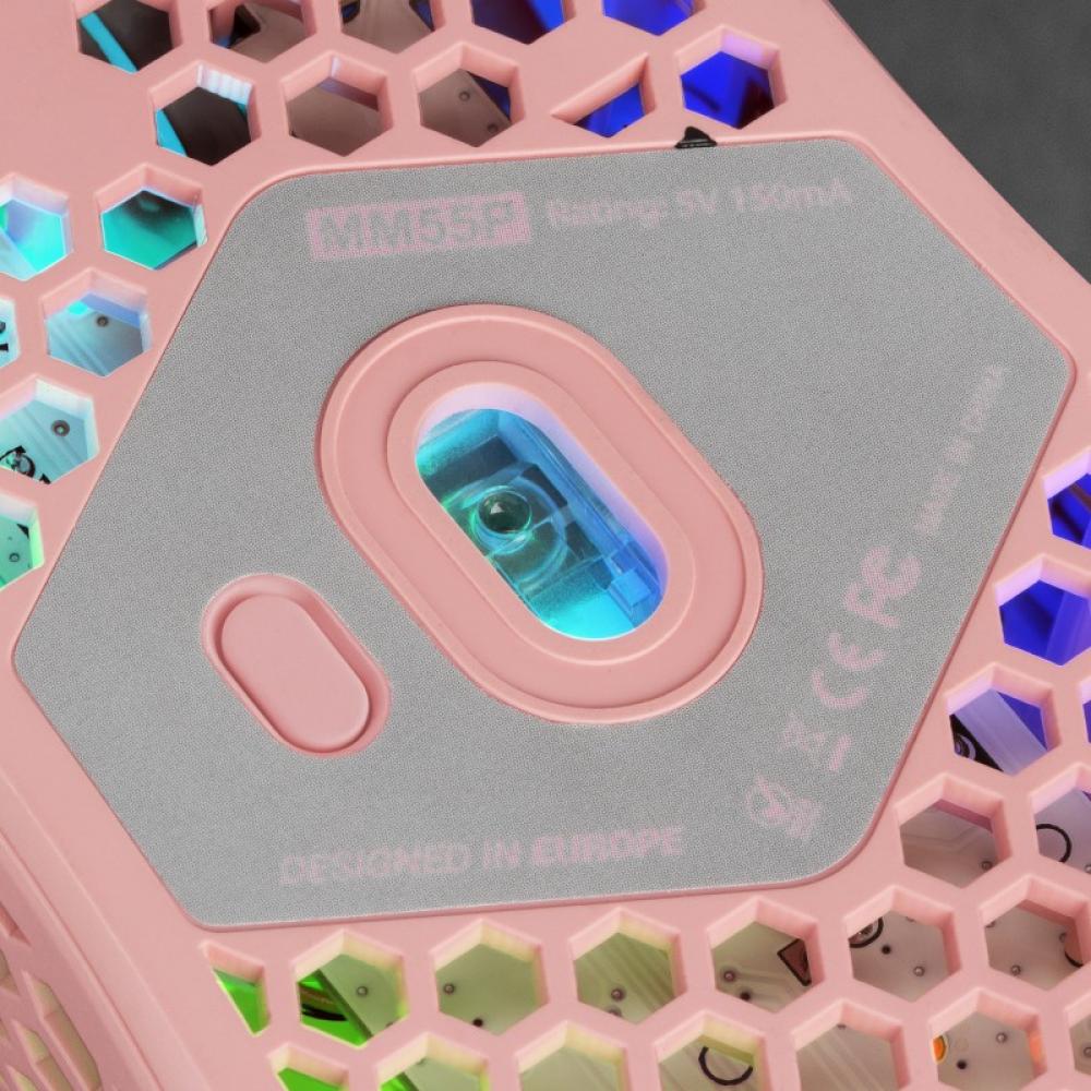 Mars Gaming - MM55P, Ratón Gaming inalambrico RGB Chroma, Ultra-ligero 55 g, 12800 DPI, Switches Mecánicos Programables HUANO, R