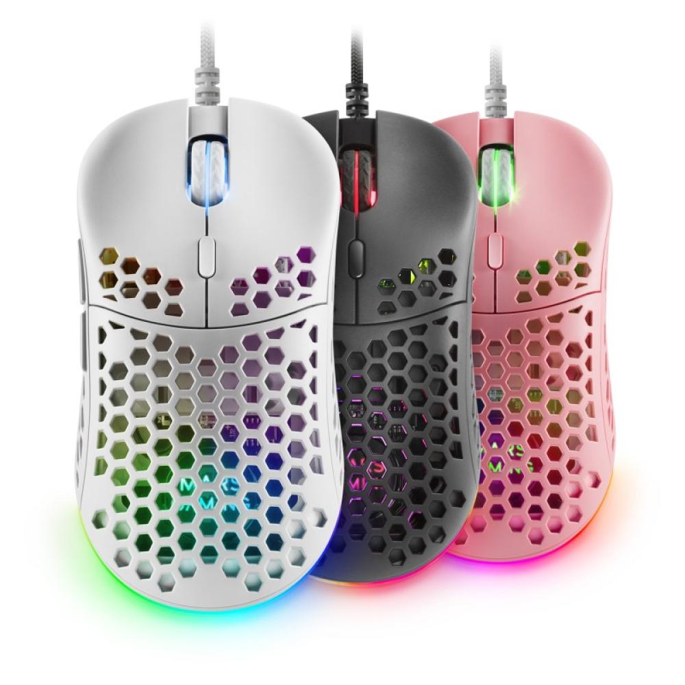 Mars Gaming - MM55W, Ratón Inalámbrico Gaming RGB Chroma, Ultra-ligero 55 g, 12800 DPI, Switches Mecánicos Programables HUANO, B