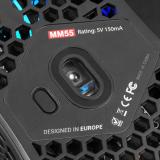 Mars Gaming - MM55 Negro, Ratón Gaming RGB Chroma, Ultra-ligero 55g, 12800 DPI, Switches Mecánicos Programables HUANO