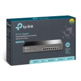 TP-Link - TL-SG1008MP No administrado Gigabit Ethernet (10/100/1000) Energía sobre Ethernet (PoE) 1U Negro