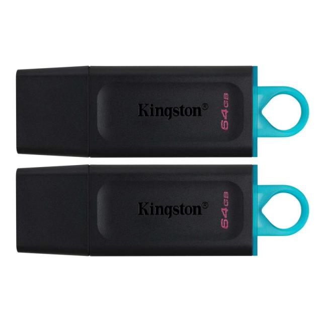 Kingston Technology - DataTraveler Unidad Flash USB 3.2 Exodia - Negro + turquesa - 2 unidades
