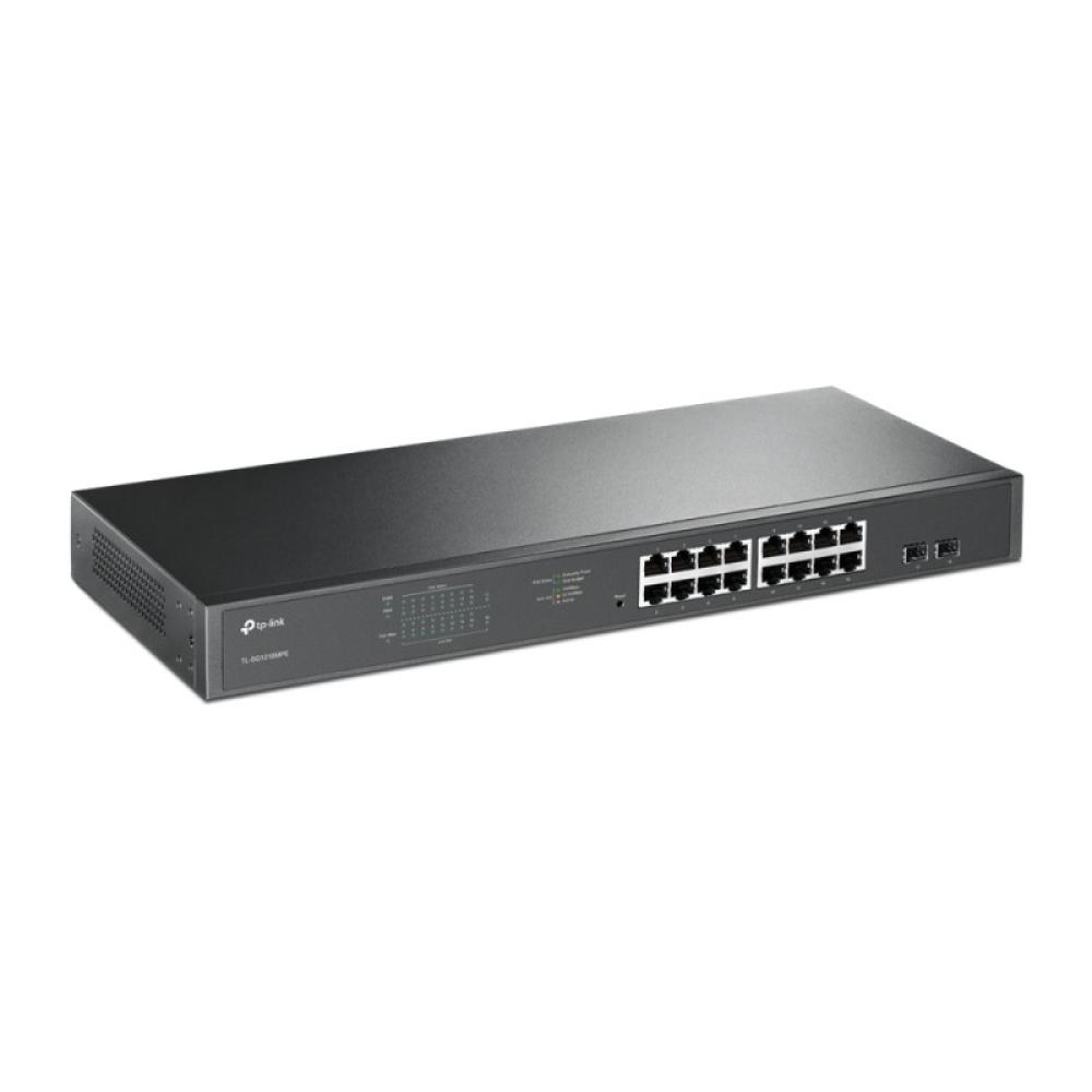 TP-Link - TL-SG1218MPE Gestionado L2 Gigabit Ethernet (10/100/1000) Energía sobre Ethernet (PoE) 1U Negro