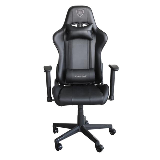 KeepOut - XSPRO-RACING Silla para videojuegos universal Asiento acolchado Negro