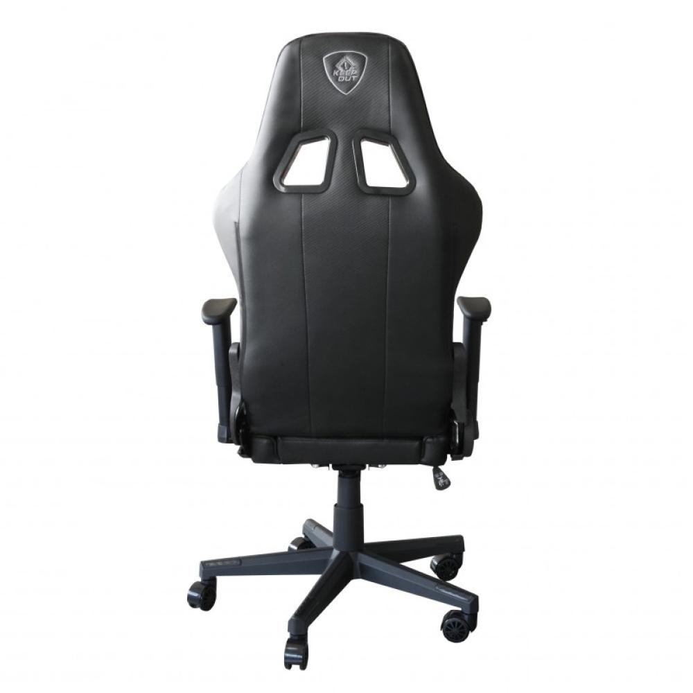 KeepOut - XSPRO-RACING Silla para videojuegos universal Asiento acolchado Negro