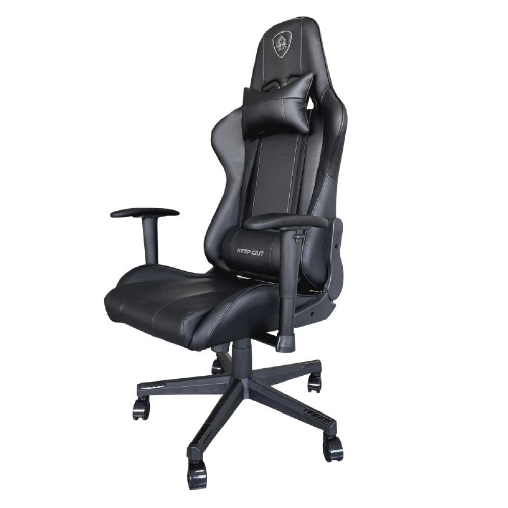 KeepOut - XSPRO-RACING Silla para videojuegos universal Asiento acolchado Negro