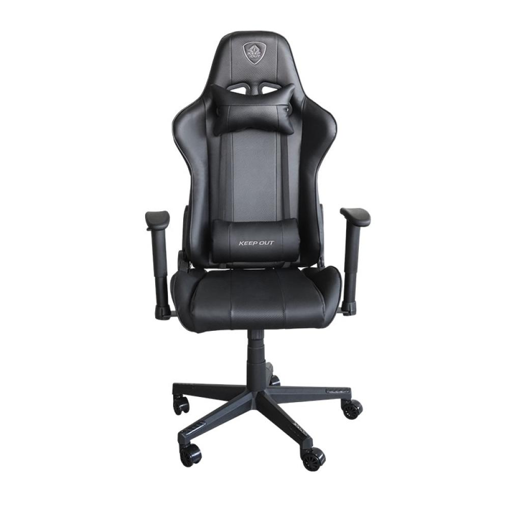 KeepOut - XSPRO-RACING Silla para videojuegos universal Asiento acolchado Negro