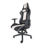 KeepOut - XSPRO-RACING Silla para videojuegos universal Asiento acolchado Negro, Blanco