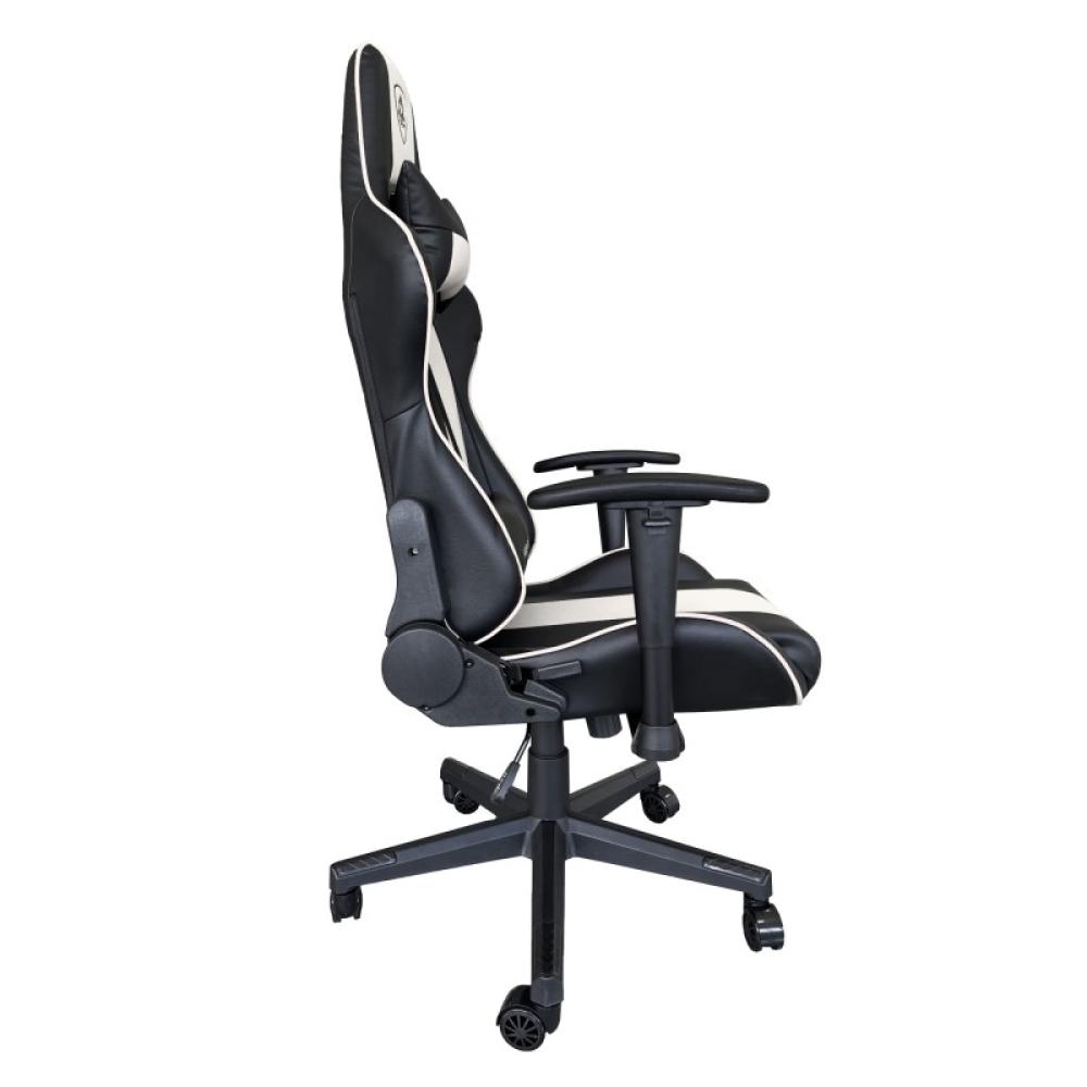 KeepOut - XSPRO-RACING Silla para videojuegos universal Asiento acolchado Negro, Blanco