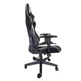 KeepOut - XSPRO-RACING Silla para videojuegos universal Asiento acolchado Negro, Blanco