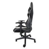 KeepOut - XSPRO-RACING Silla para videojuegos universal Asiento acolchado Negro, Blanco