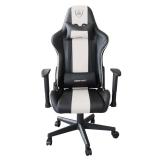 KeepOut - XSPRO-RACING Silla para videojuegos universal Asiento acolchado Negro, Blanco