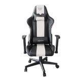 KeepOut - XSPRO-RACING Silla para videojuegos universal Asiento acolchado Negro, Blanco