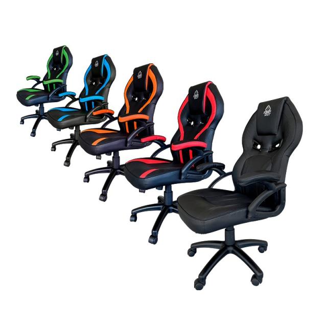KeepOut - XS200 Silla para videojuegos universal Asiento acolchado Negro, Naranja