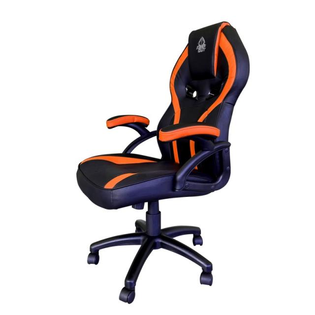 KeepOut - XS200 Silla para videojuegos universal Asiento acolchado Negro, Naranja