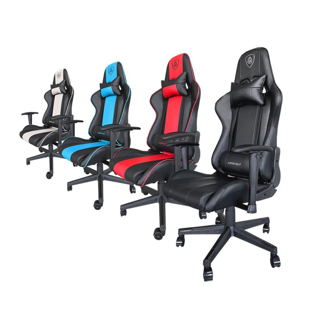 KeepOut - XSPRO-RACING Silla para videojuegos universal Asiento acolchado Turquesa, Negro