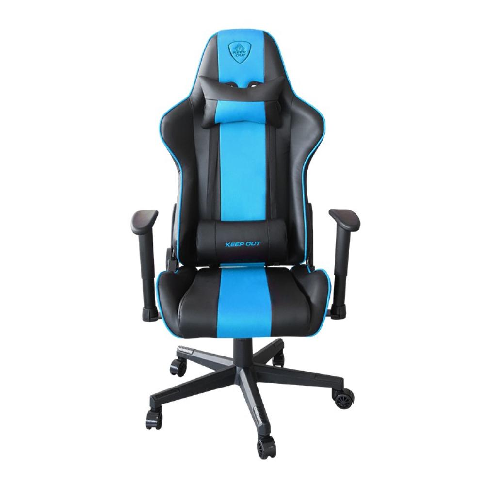 KeepOut - XSPRO-RACING Silla para videojuegos universal Asiento acolchado Turquesa, Negro