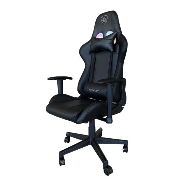 KeepOut - XSRGB-RACING silla para videojuegos Silla para videojuegos universal Asiento acolchado Negro