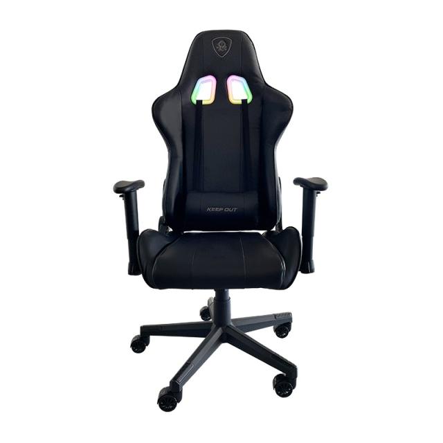KeepOut - XSRGB-RACING silla para videojuegos Silla para videojuegos universal Asiento acolchado Negro