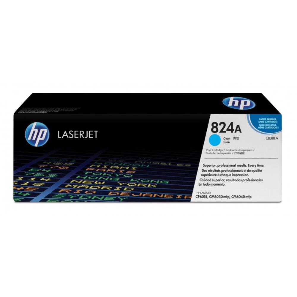 HP - Cartucho de tóner original LaserJet 824A cian