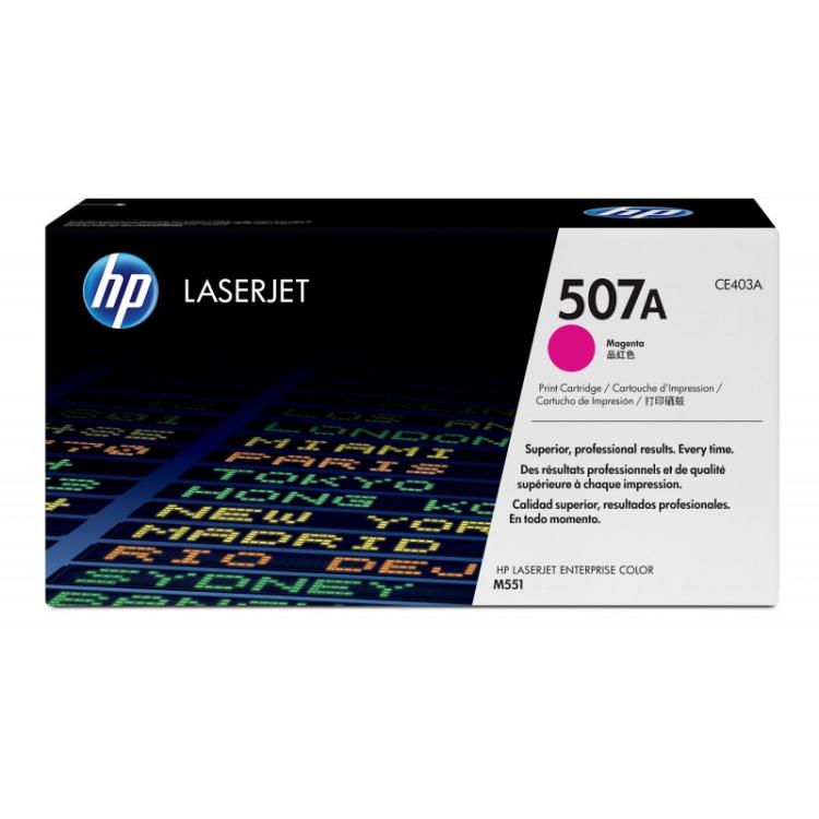 HP - Cartucho de tóner original LaserJet 507A magenta