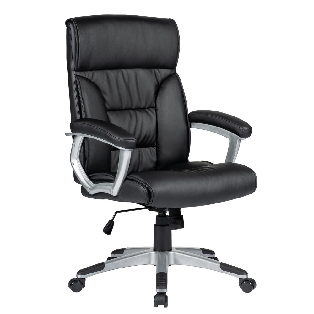 Sillón de oficina ROTERDAM, alto, gas, basculante, similpiel negra