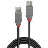 Lindy - 36701 cable USB USB 2.0 0,5 m USB A Negro, Gris