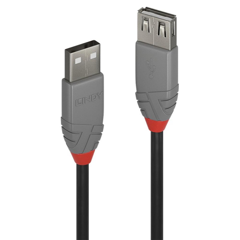 Lindy - 36701 cable USB USB 2.0 0,5 m USB A Negro, Gris