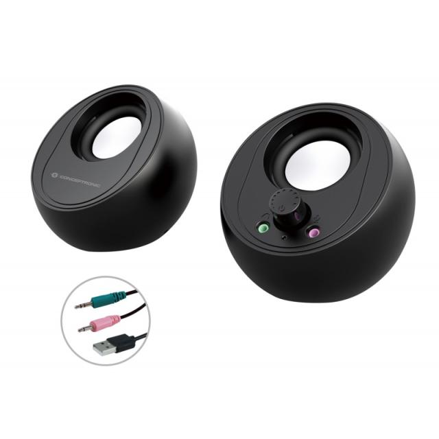 Conceptronic - BJORN01B altavoz De 2 vías Negro Inalámbrico y alámbrico 10 W