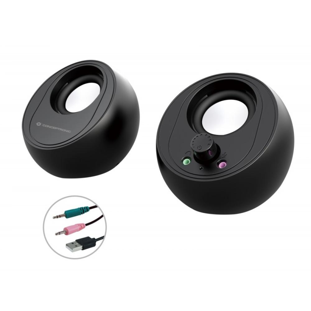 Conceptronic - BJORN01B altavoz De 2 vías Negro Inalámbrico y alámbrico 10 W