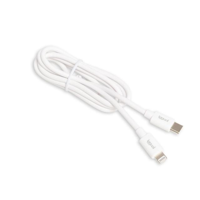 iggual - cable USB-C/Lightning 100 cm blanco Q3.0 3A