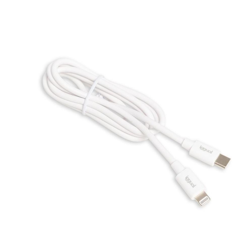 iggual - cable USB-C/Lightning 100 cm blanco Q3.0 3A