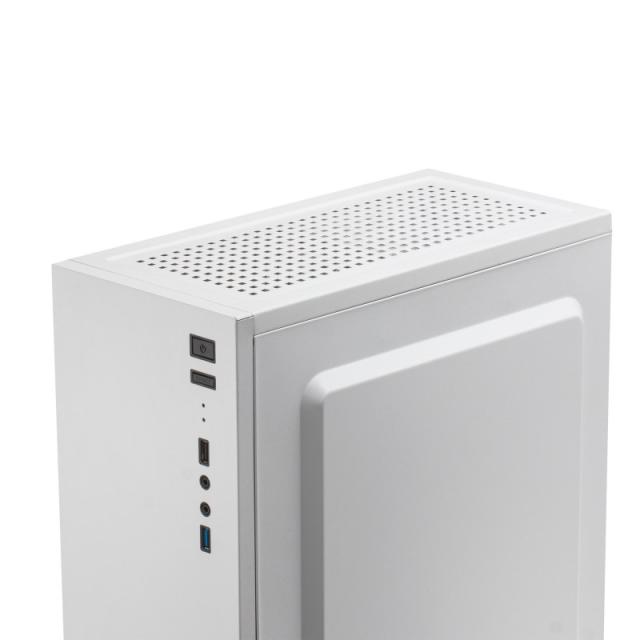 Mars Gaming - MC100W - Caja Gaming ATX, ventilador 90mm FRGB, ventilación convect-cool, color blanco