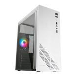 Mars Gaming - MC100W - Caja Gaming ATX, ventilador 90mm FRGB, ventilación convect-cool, color blanco
