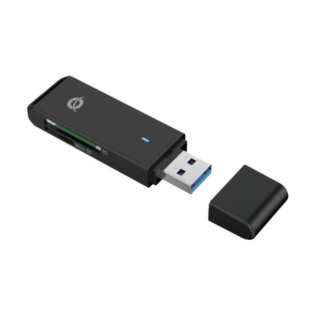 Conceptronic - BIAN02B lector de tarjeta USB 3.2 Gen 1 (3.1 Gen 1) Type-A Negro