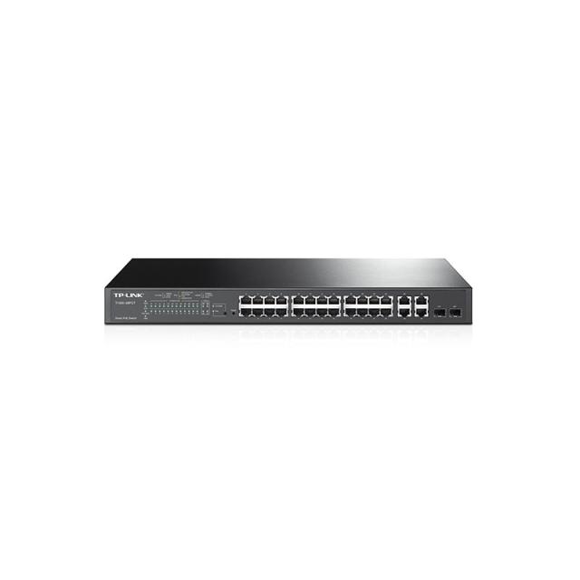 TP-Link - JetStream TL-SL2428P switch Gestionado L2 Fast Ethernet (10/100) Energía sobre Ethernet (PoE) 1U Negro