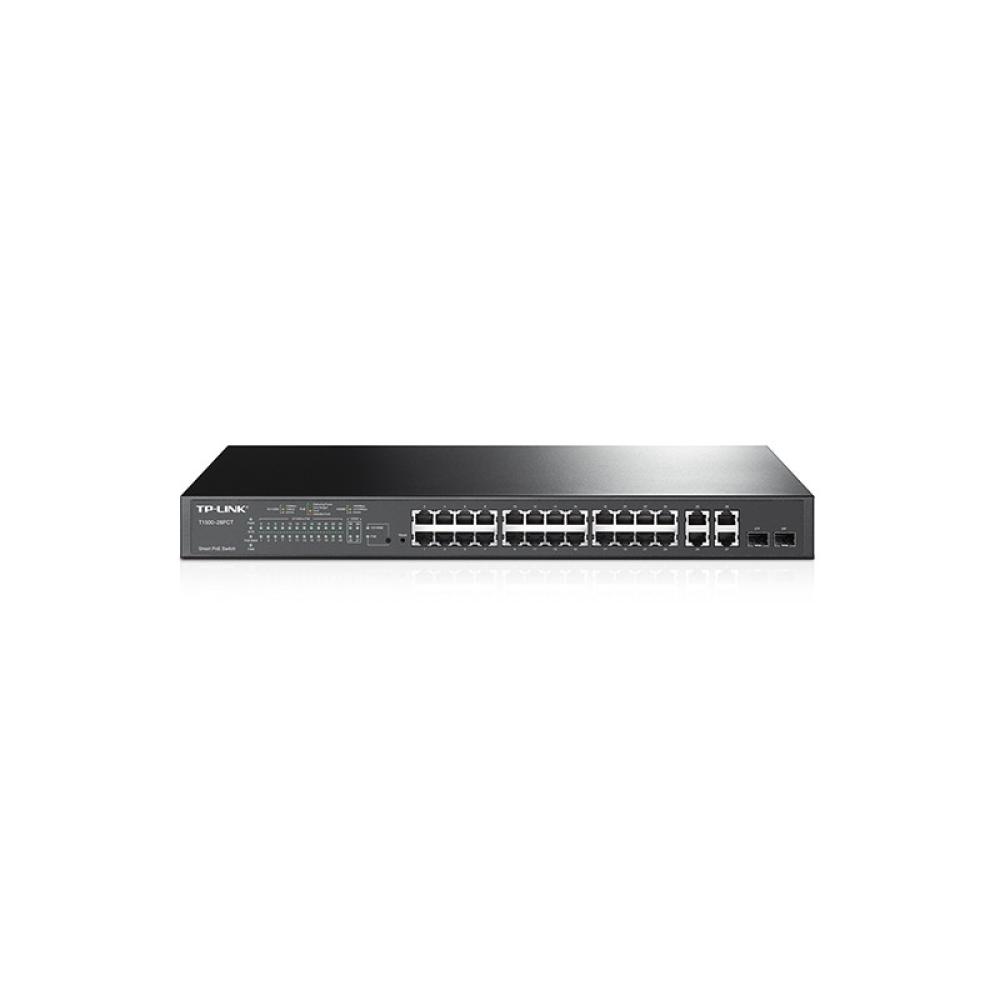 TP-Link - JetStream TL-SL2428P switch Gestionado L2 Fast Ethernet (10/100) Energía sobre Ethernet (PoE) 1U Negro