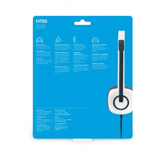 Logitech - 981-000350 auricular y casco Auriculares Alámbrico Diadema Oficina/Centro de llamadas Blanco