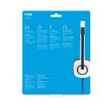 Logitech - 981-000350 auricular y casco Auriculares Alámbrico Diadema Oficina/Centro de llamadas Blanco